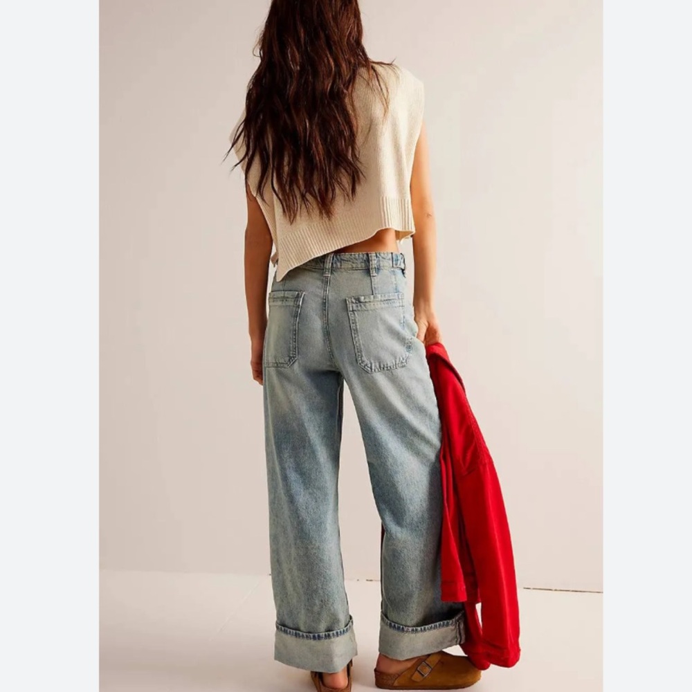 We the Free Palmer cuffed Wide Leg Jeans - Picture 3 of 11